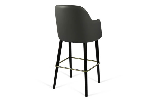 Upholstered Barstool with Back