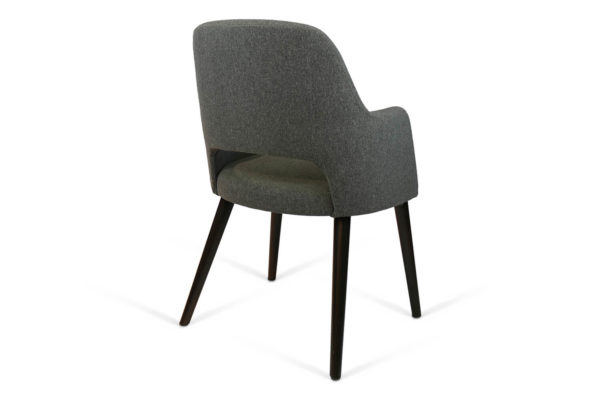 Upholstered Armchair with Wooden Legs