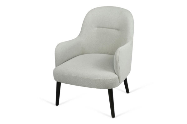Geneva Lounge Armchair with Tapered Legs