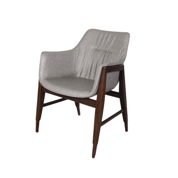 Havana Wood And Fabric Armchair